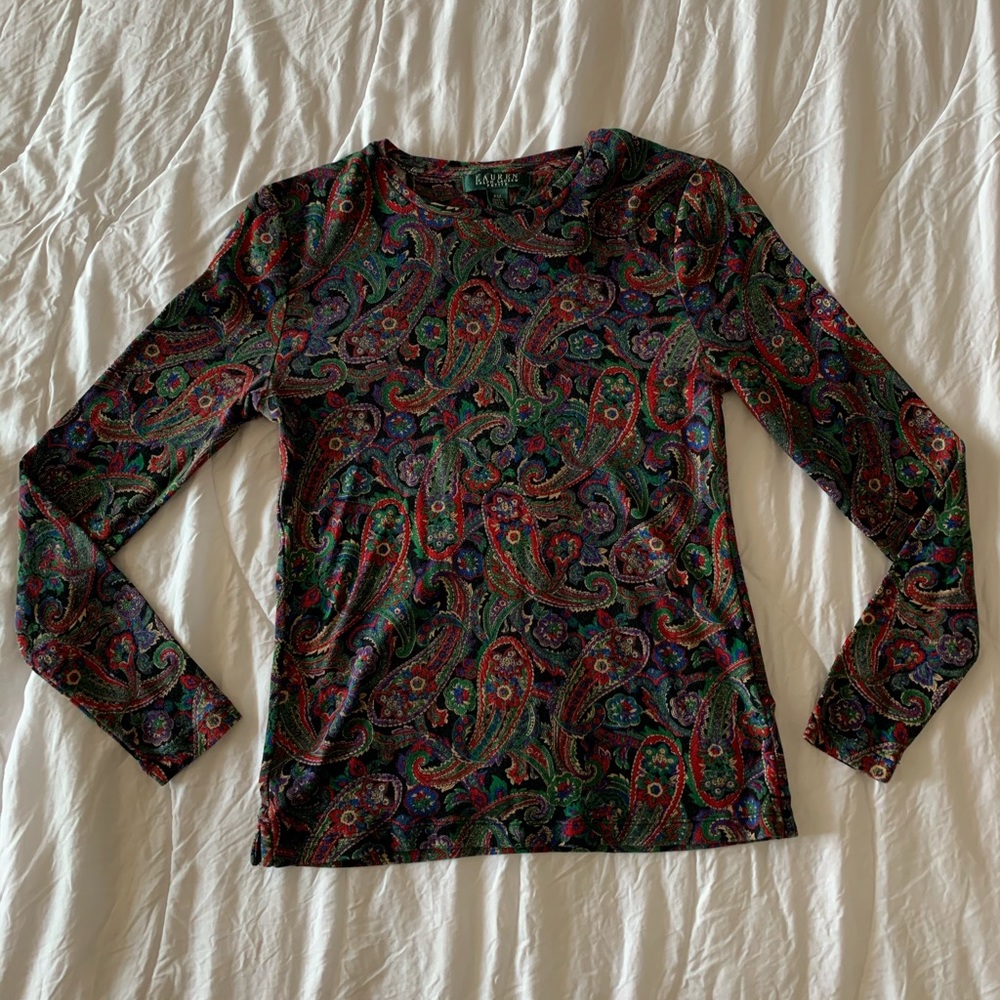 Vintage paisley Ralph Lauren long sleeve
